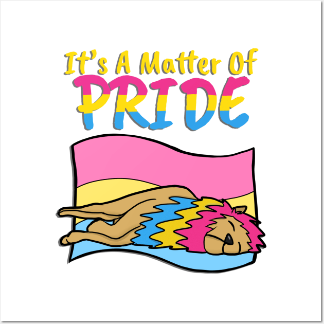 Pansexual Pride Lion- With Text Wall Art by marzipanpond